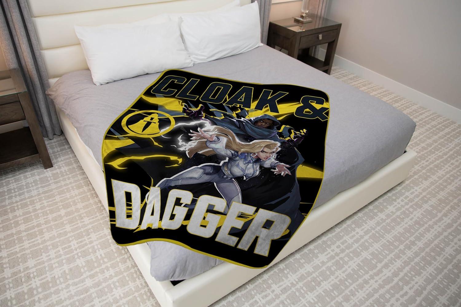 imageJay Franco Kids Plush Throw Blanket Soft amp Comfy Throw for Couch or Bed Cozy Home Dcor for Living Room amp Bedroom Pink Bluey 40x50 Travel BlanketMulti Marvel Rivals Clock Dagger