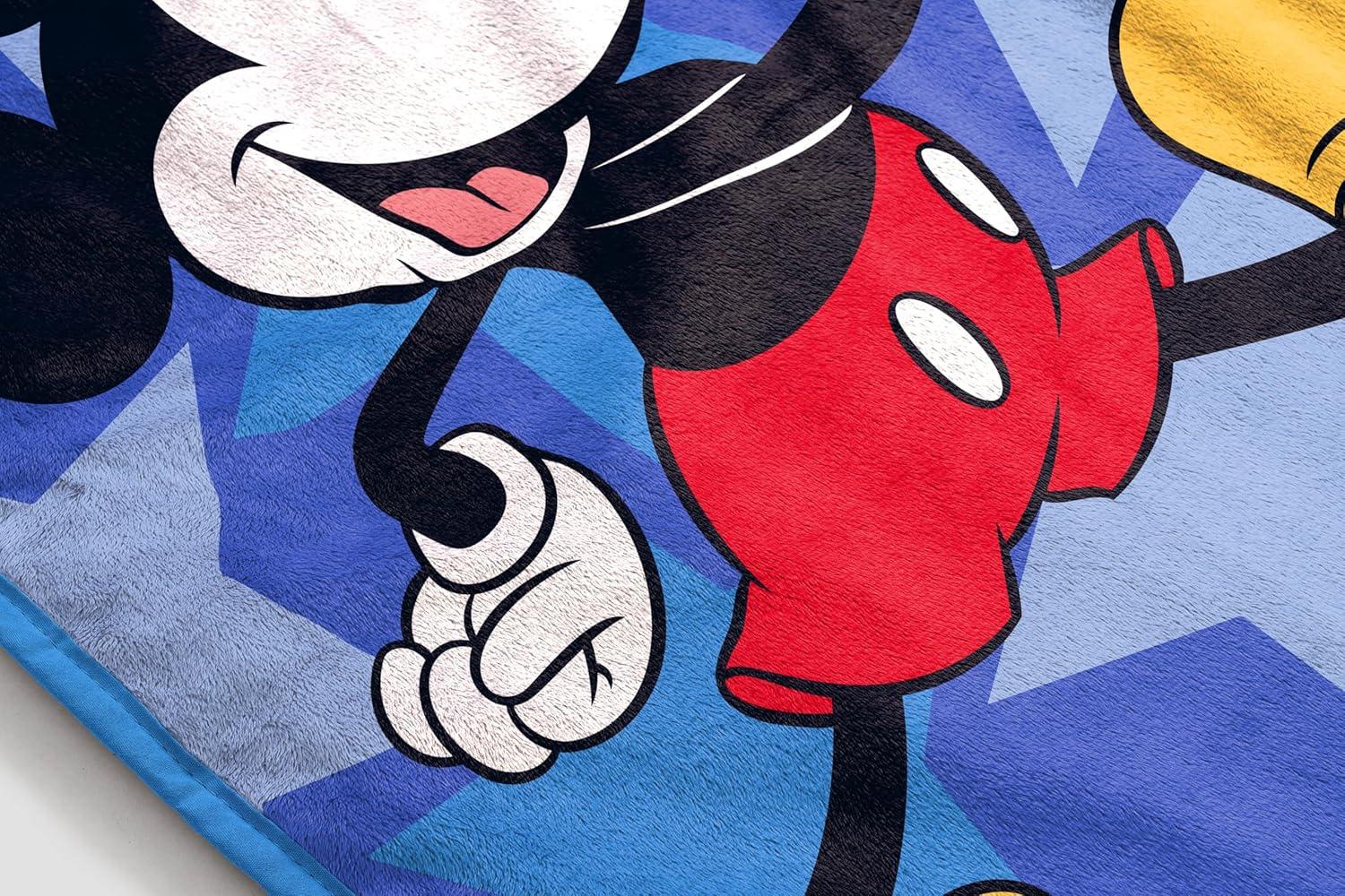 imageJay Franco Kids Plush Throw Blanket Soft amp Comfy Throw for Couch or Bed Cozy Home Dcor for Living Room amp Bedroom Pink Bluey 40x50 Travel BlanketBlue Mickey Mouse