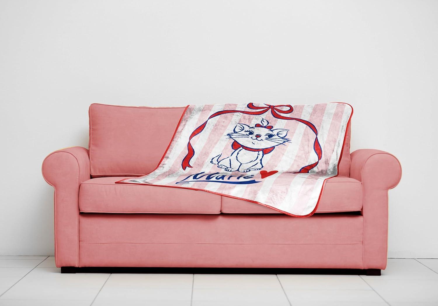 imageJay Franco Kids Plush Throw Blanket Soft amp Comfy Throw for Couch or Bed Cozy Home Dcor for Living Room amp Bedroom Pink Bluey 40x50 Travel BlanketMulti Aristocats