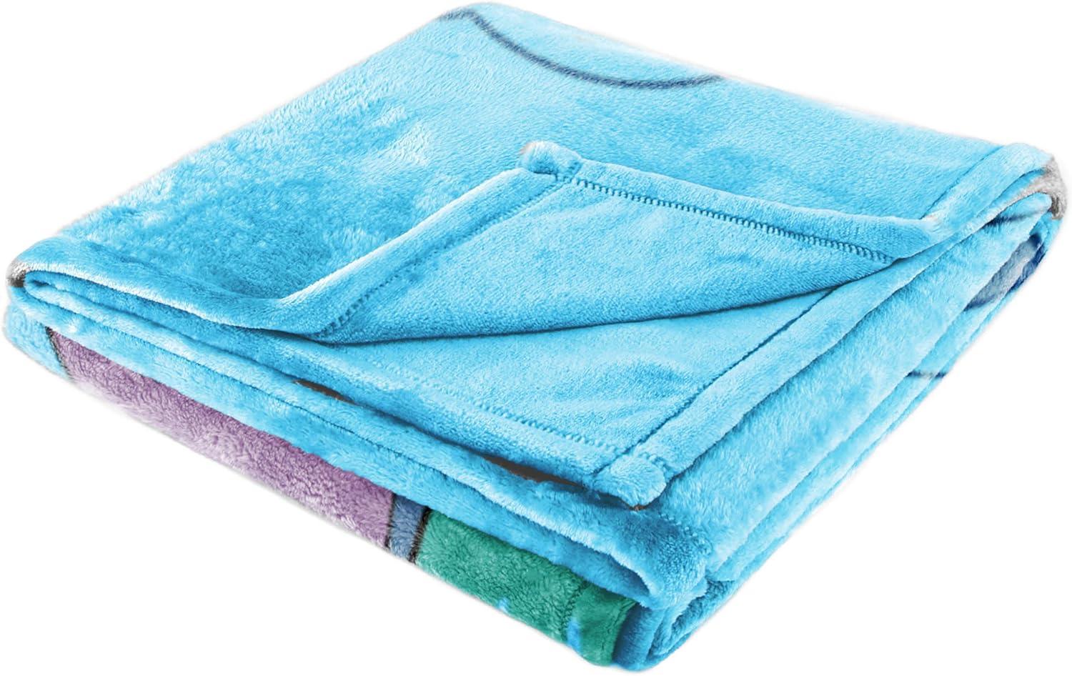 imageJay Franco Kids Plush Throw Blanket Soft amp Comfy Throw for Couch or Bed Cozy Home Dcor for Living Room amp Bedroom Pink Bluey 40x50 Travel BlanketBlue Stitch