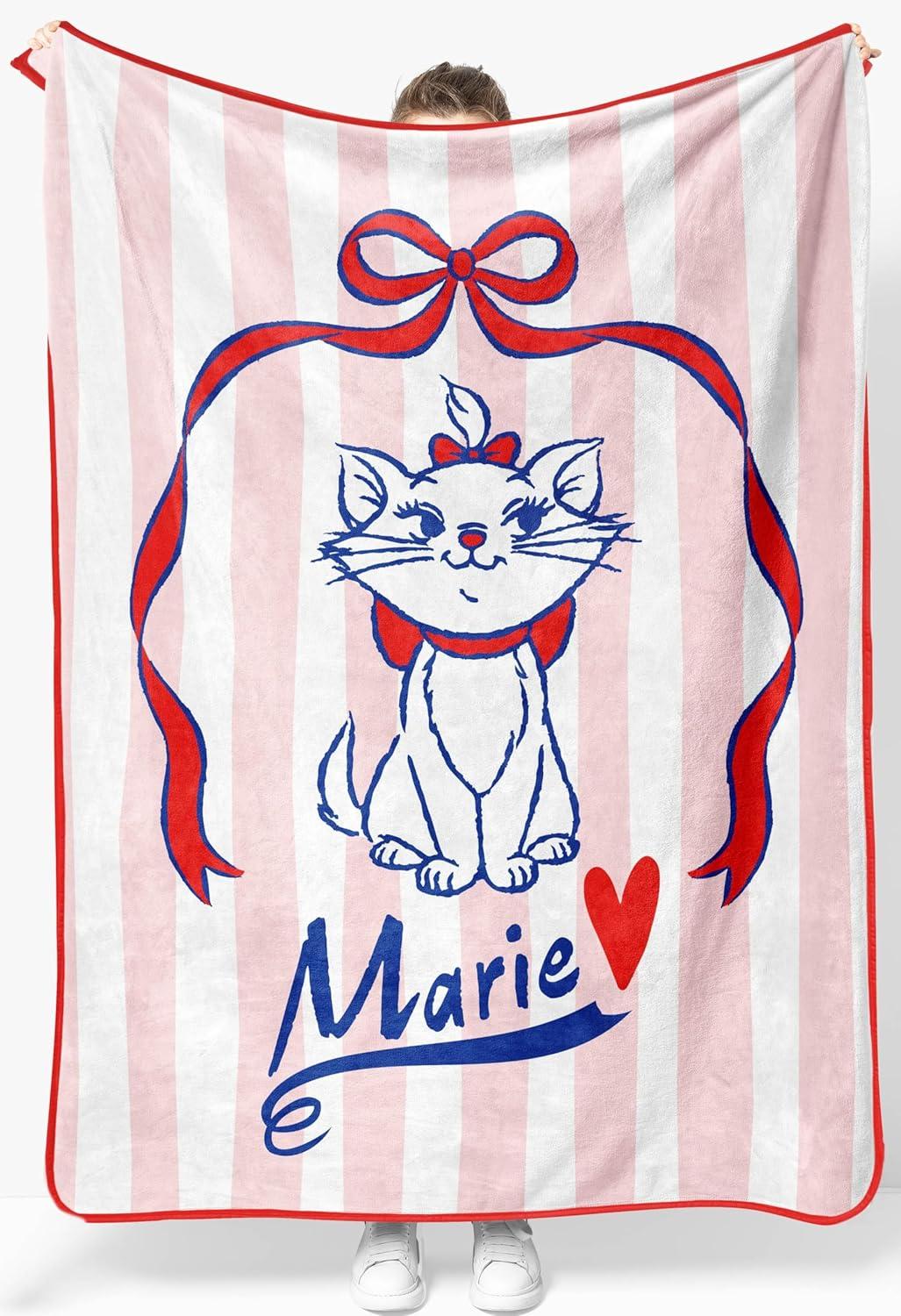 imageJay Franco Kids Plush Throw Blanket Soft amp Comfy Throw for Couch or Bed Cozy Home Dcor for Living Room amp Bedroom Pink Bluey 40x50 Travel BlanketMulti Aristocats