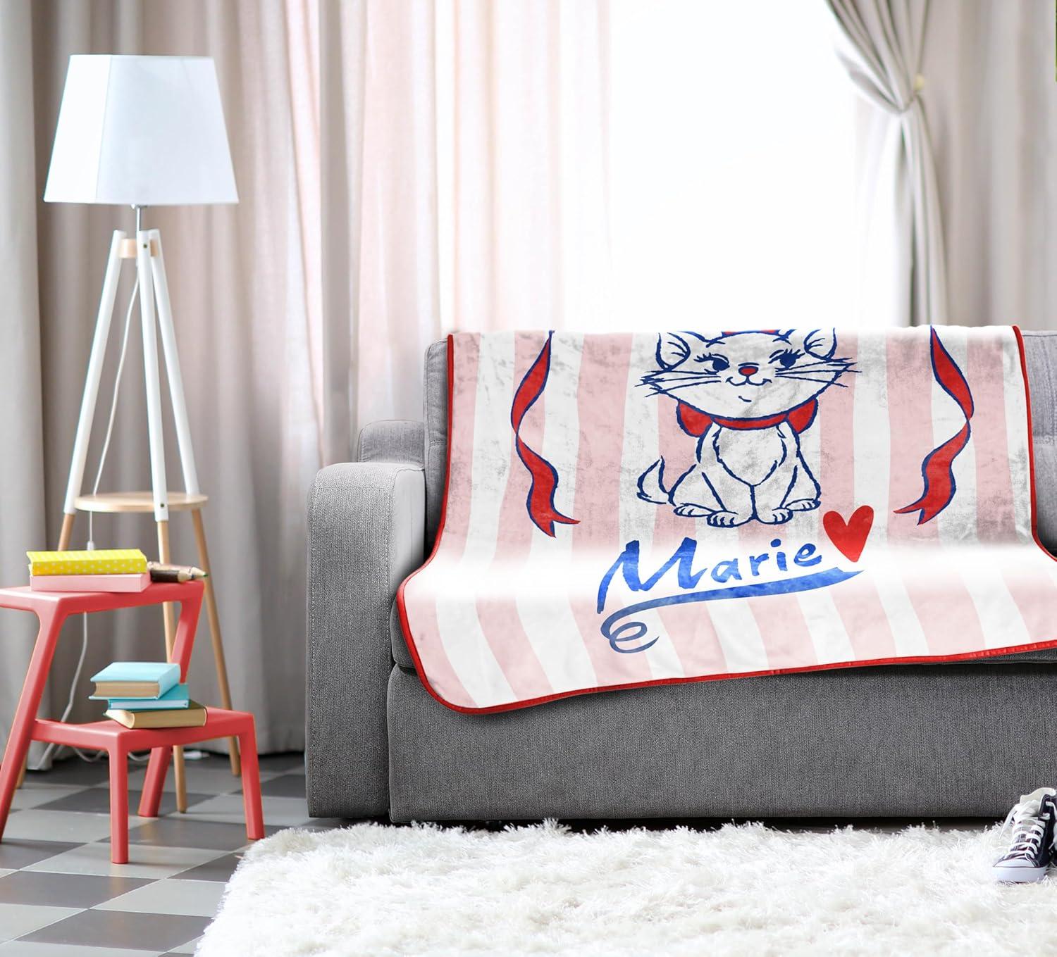 imageJay Franco Kids Plush Throw Blanket Soft amp Comfy Throw for Couch or Bed Cozy Home Dcor for Living Room amp Bedroom Pink Bluey 40x50 Travel BlanketMulti Aristocats
