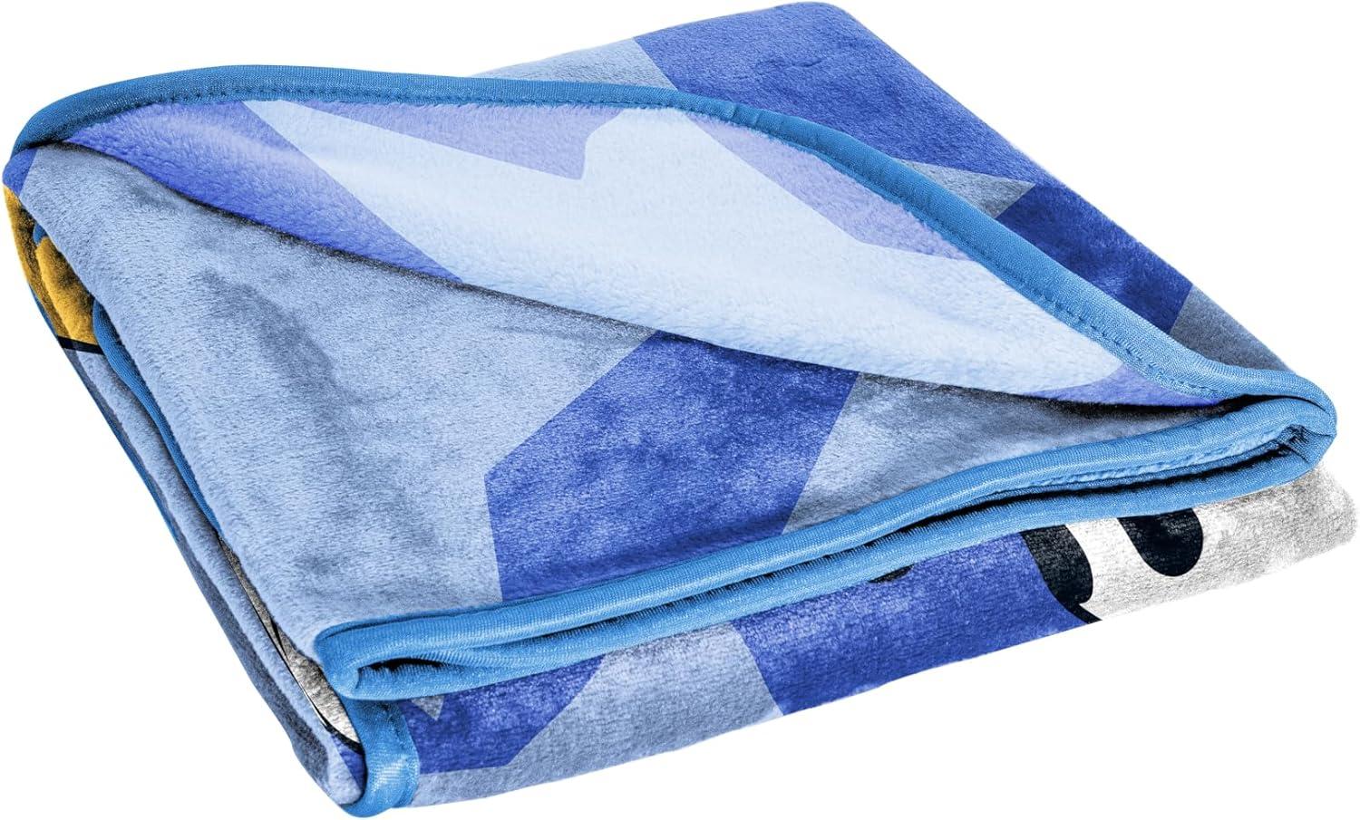 imageJay Franco Kids Plush Throw Blanket Soft amp Comfy Throw for Couch or Bed Cozy Home Dcor for Living Room amp Bedroom Pink Bluey 40x50 Travel BlanketBlue Mickey Mouse