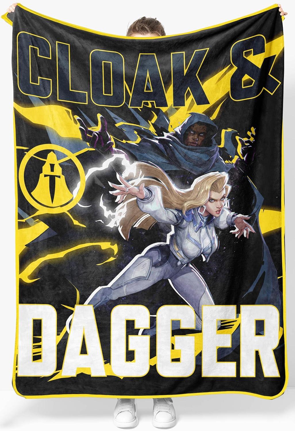 imageJay Franco Kids Plush Throw Blanket Soft amp Comfy Throw for Couch or Bed Cozy Home Dcor for Living Room amp Bedroom Pink Bluey 40x50 Travel BlanketMulti Marvel Rivals Clock Dagger