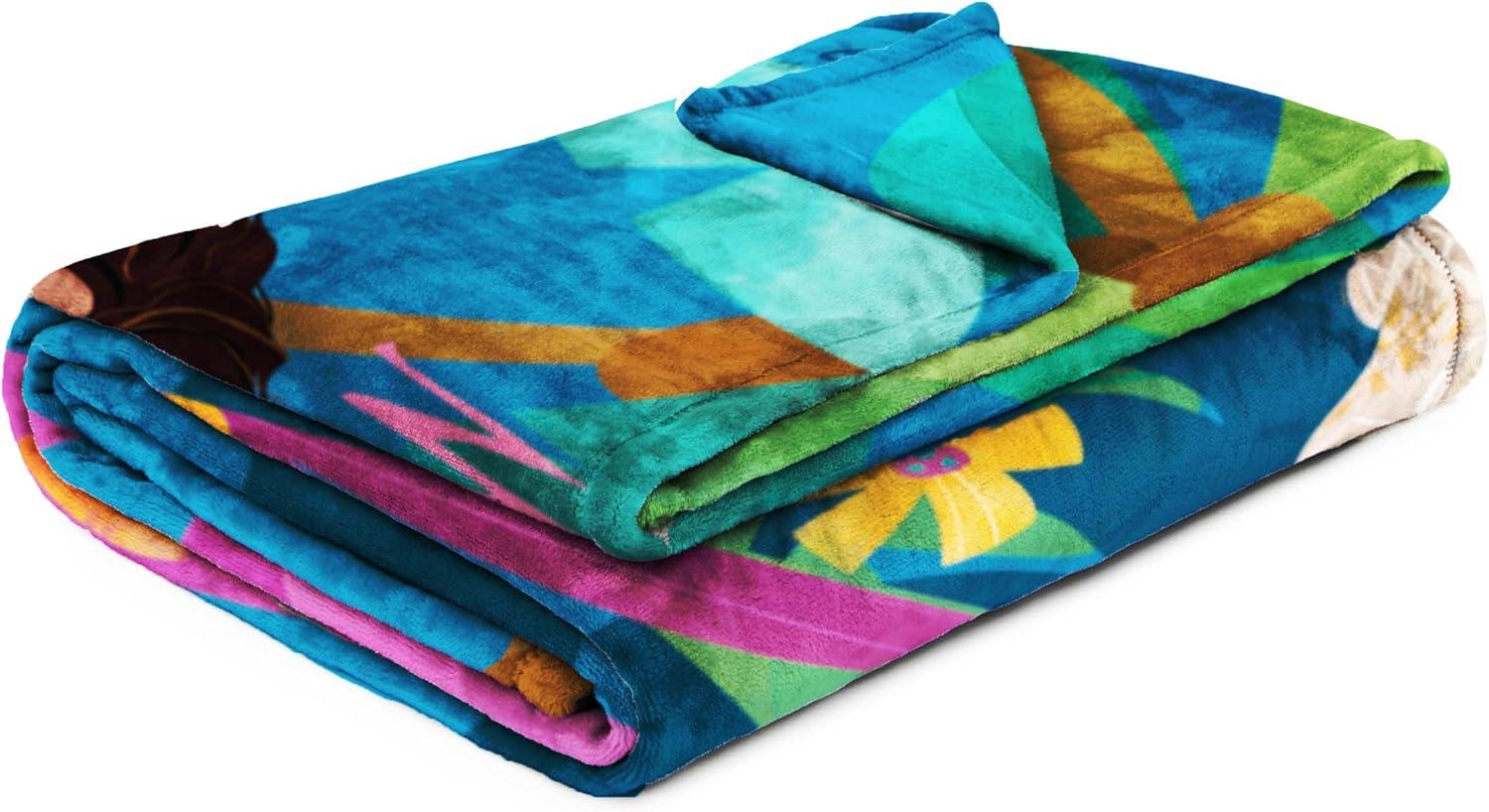 imageJay Franco Kids Plush Throw Blanket Soft amp Comfy Throw for Couch or Bed Cozy Home Dcor for Living Room amp Bedroom Pink Bluey 40x50 Travel BlanketMulti Moana