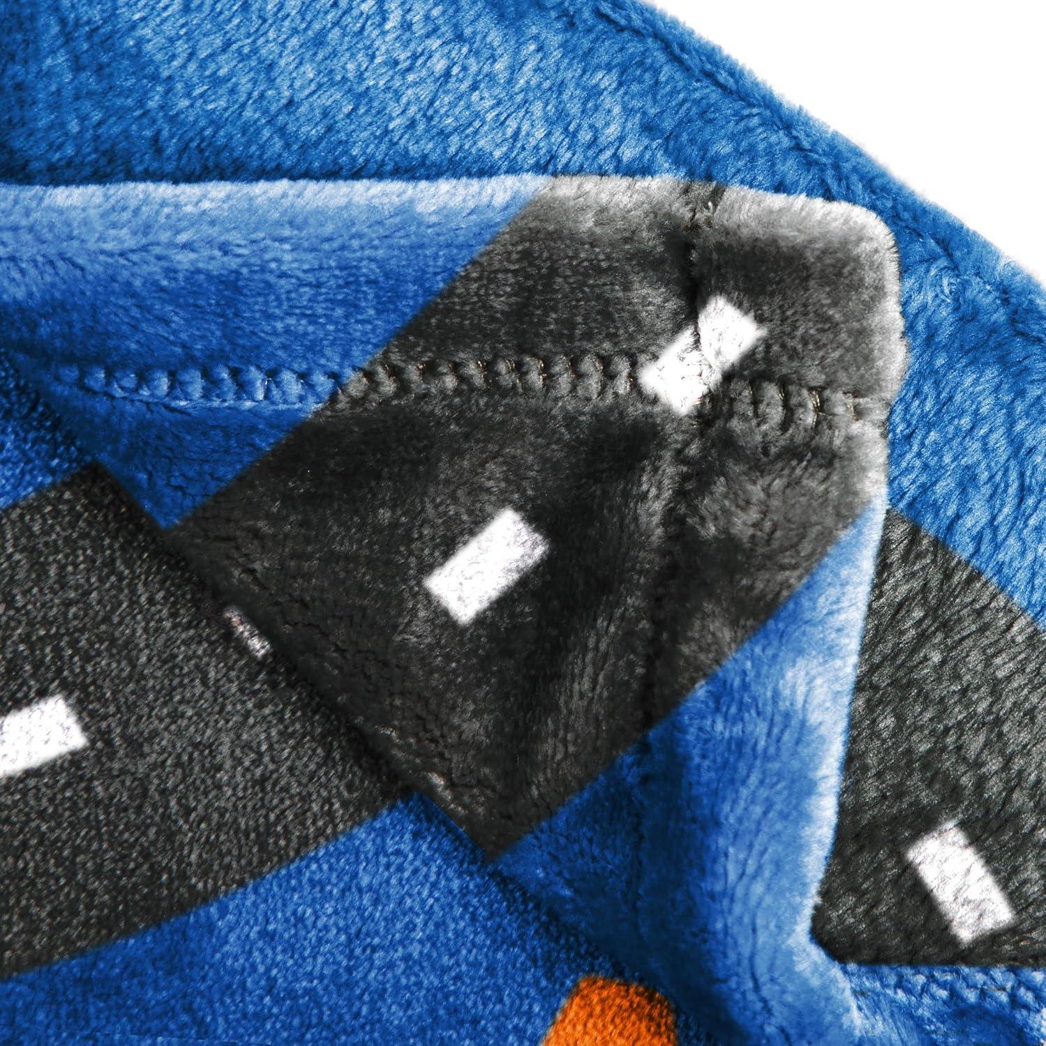 imageJay Franco Kids Plush Throw Blanket Soft amp Comfy Throw for Couch or Bed Cozy Home Dcor for Living Room amp Bedroom Pink Bluey 40x50 Travel BlanketBlue Blippi