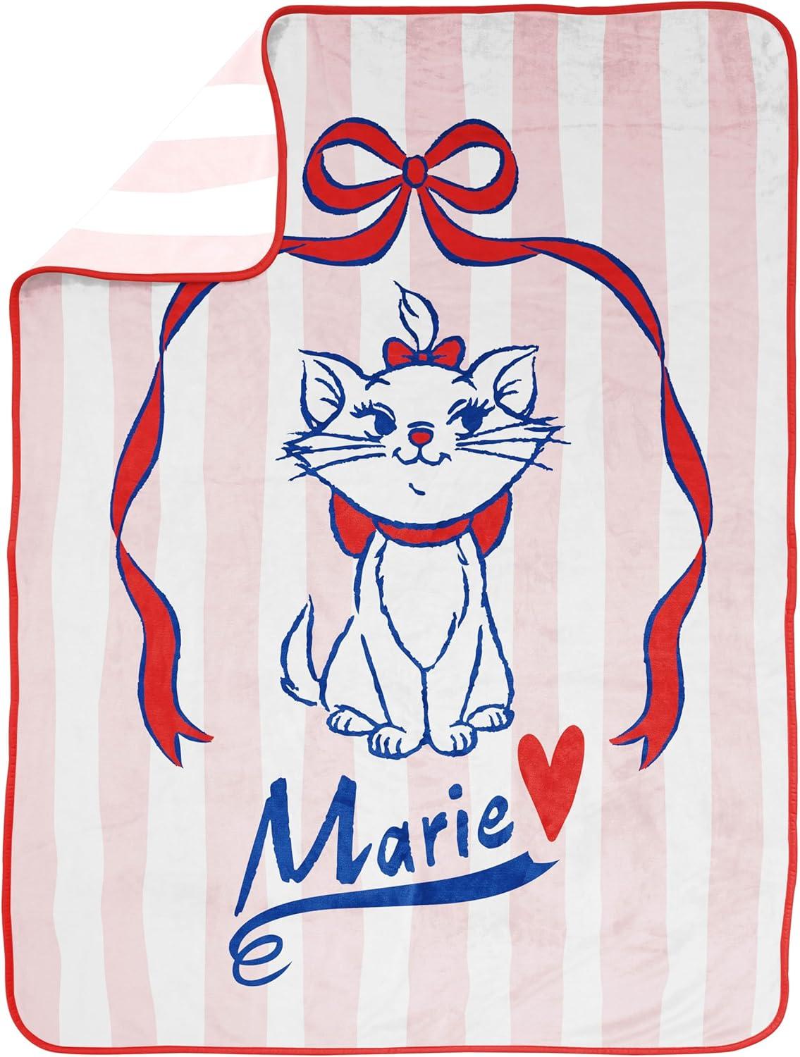 imageJay Franco Kids Plush Throw Blanket Soft amp Comfy Throw for Couch or Bed Cozy Home Dcor for Living Room amp Bedroom Pink Bluey 40x50 Travel BlanketMulti Aristocats