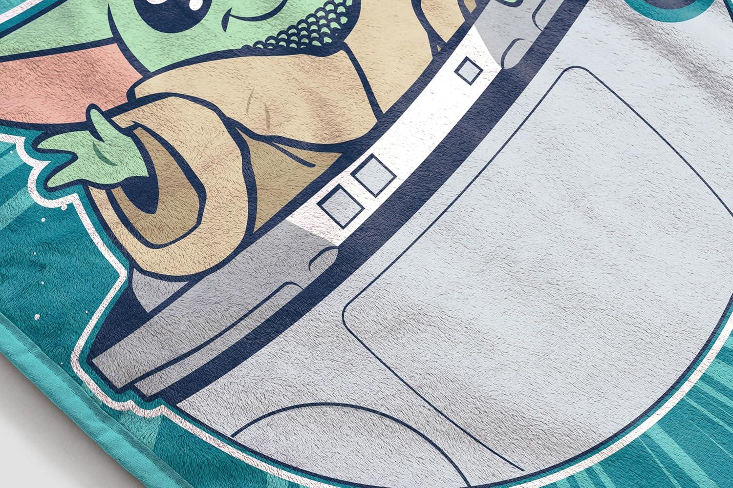 imageJay Franco Kids Plush Throw Blanket Soft amp Comfy Throw for Couch or Bed Cozy Home Dcor for Living Room amp Bedroom Pink Bluey 40x50 Travel BlanketTeal Mandalorian