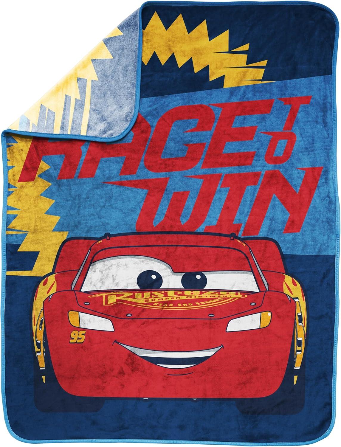 imageJay Franco Kids Plush Throw Blanket Soft amp Comfy Throw for Couch or Bed Cozy Home Dcor for Living Room amp Bedroom Pink Bluey 40x50 Travel BlanketBlue Cars