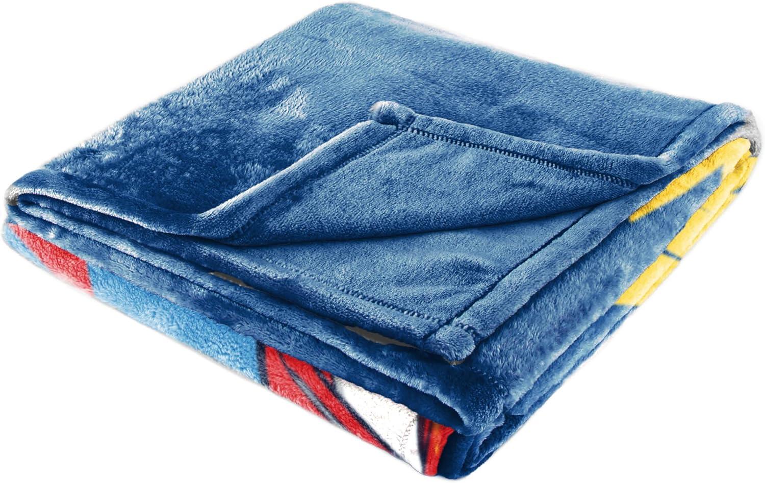 imageJay Franco Kids Plush Throw Blanket Soft amp Comfy Throw for Couch or Bed Cozy Home Dcor for Living Room amp Bedroom Pink Bluey 40x50 Travel BlanketBlue Cars