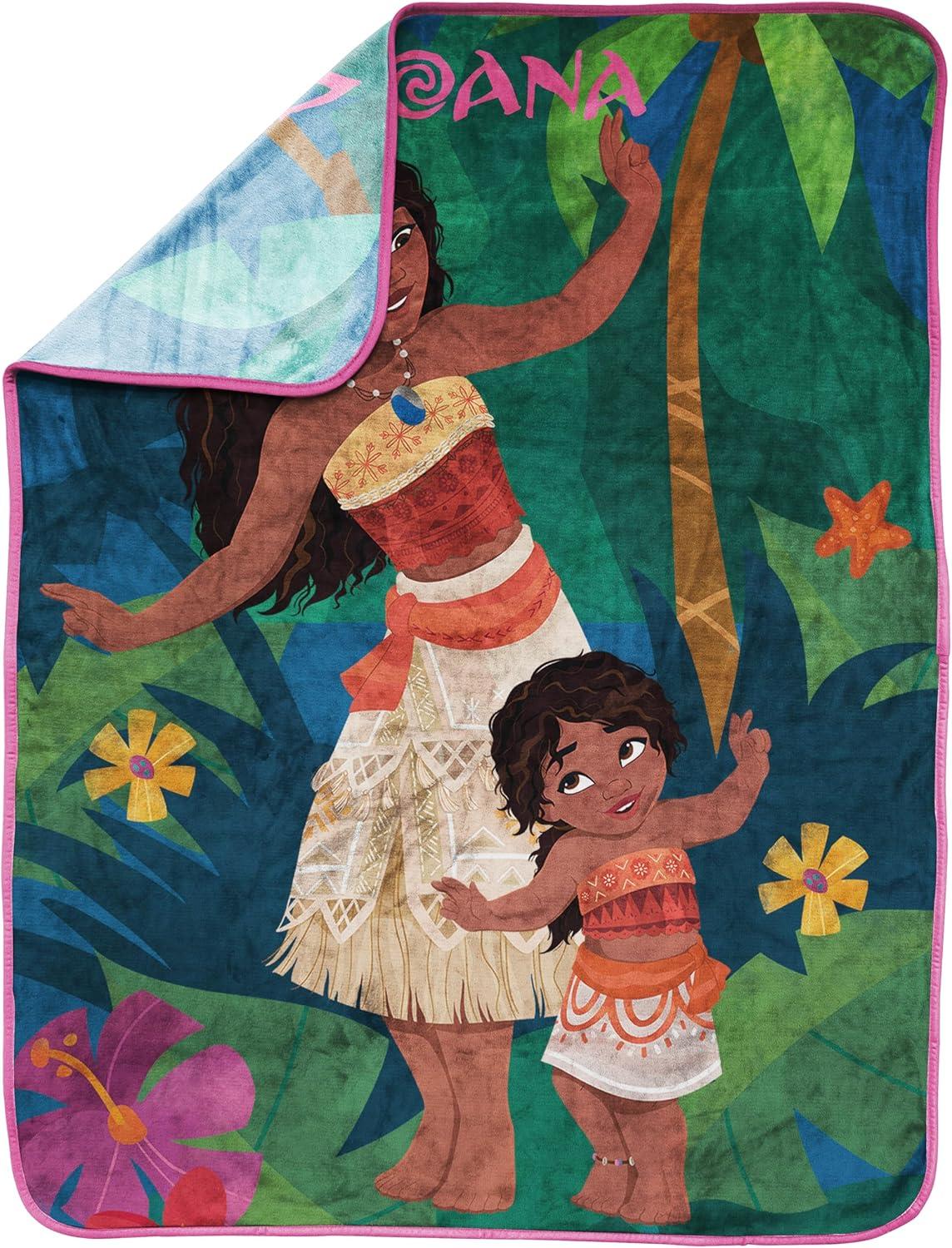 imageJay Franco Kids Plush Throw Blanket Soft amp Comfy Throw for Couch or Bed Cozy Home Dcor for Living Room amp Bedroom Pink Bluey 40x50 Travel BlanketMulti Moana