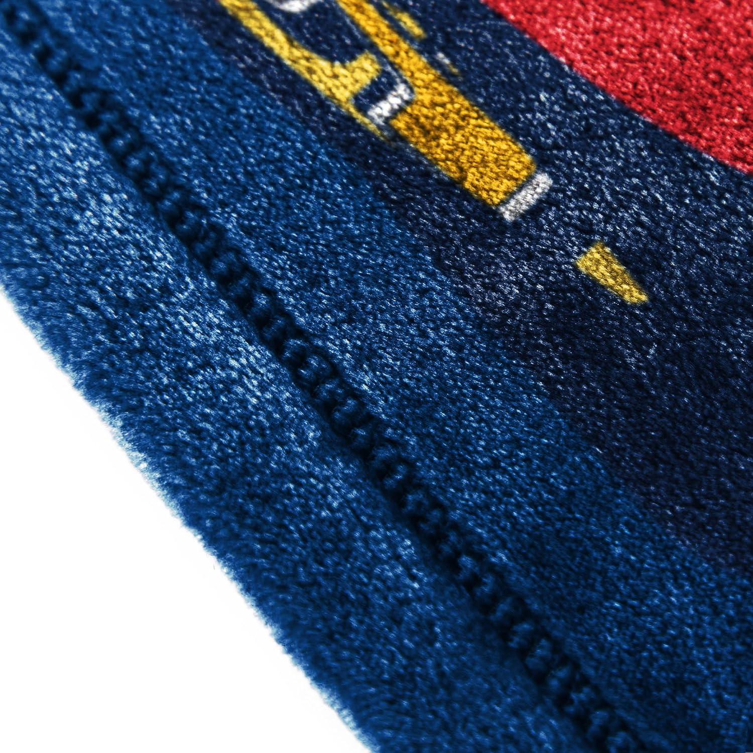 imageJay Franco Kids Plush Throw Blanket Soft amp Comfy Throw for Couch or Bed Cozy Home Dcor for Living Room amp Bedroom Pink Bluey 40x50 Travel BlanketBlue Cars