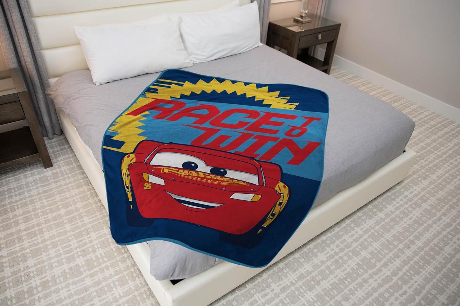 imageJay Franco Kids Plush Throw Blanket Soft amp Comfy Throw for Couch or Bed Cozy Home Dcor for Living Room amp Bedroom Pink Bluey 40x50 Travel BlanketBlue Cars