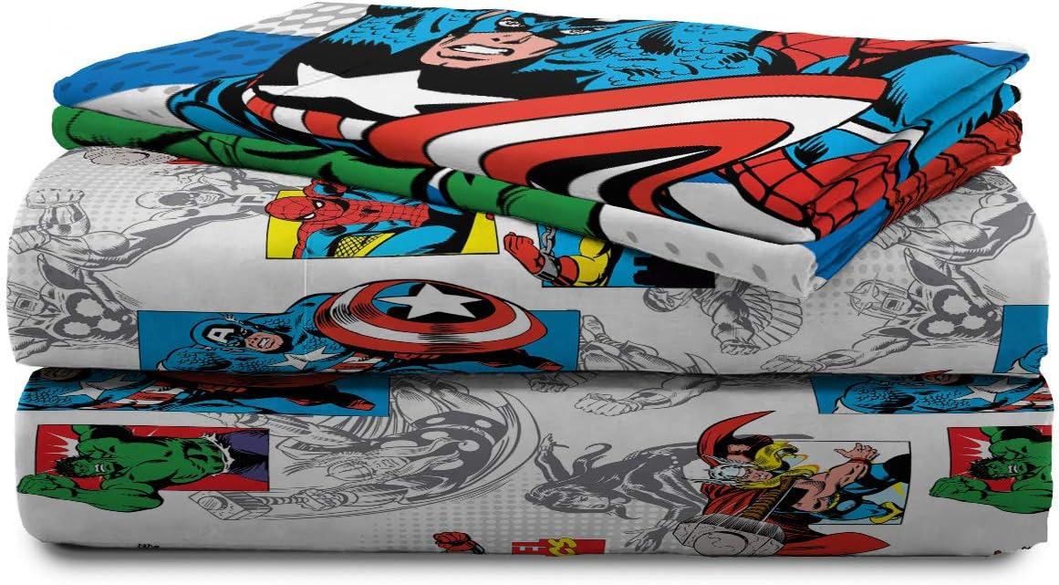 imageJay Franco Kids Sheet Set with Fitted Flat Sheets amp Pillow Cover UltraSoft Bedding with Pillowcase for Room Decor White Bluey 4 Piece FullGood Guys Blue