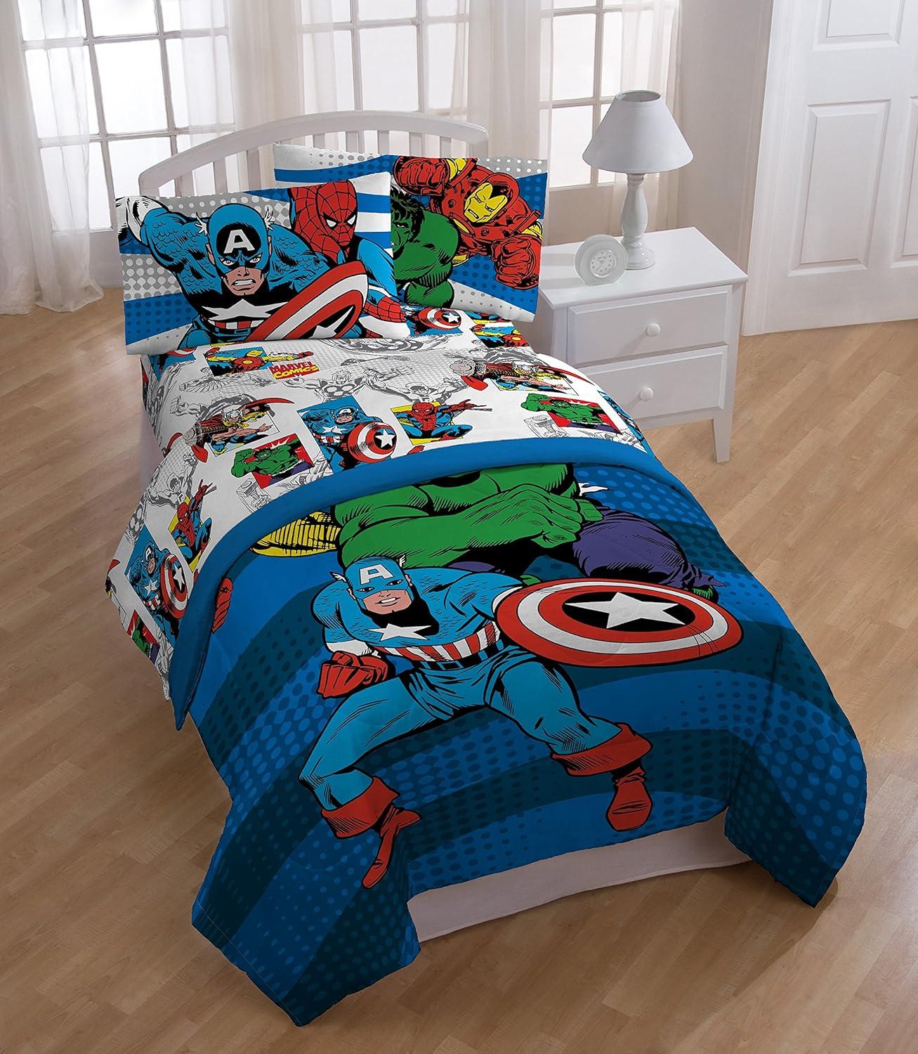 imageJay Franco Kids Sheet Set with Fitted Flat Sheets amp Pillow Cover UltraSoft Bedding with Pillowcase for Room Decor White Bluey 4 Piece FullGood Guys Blue