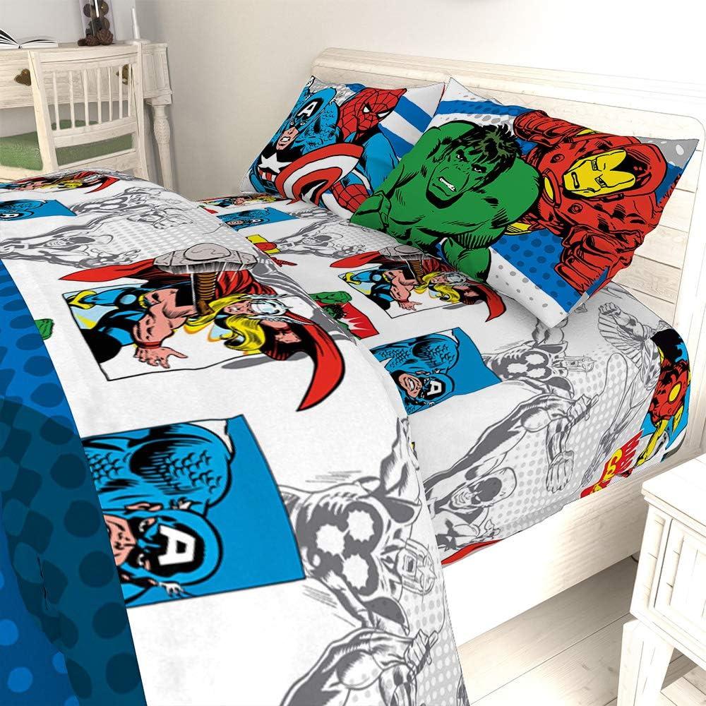 imageJay Franco Kids Sheet Set with Fitted Flat Sheets amp Pillow Cover UltraSoft Bedding with Pillowcase for Room Decor White Bluey 4 Piece FullGood Guys Blue