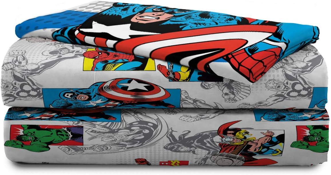 imageJay Franco Kids Sheet Set with Fitted Flat Sheets amp Pillow Cover UltraSoft Bedding with Pillowcase for Room Decor White Bluey 4 Piece FullGood Guys Blue