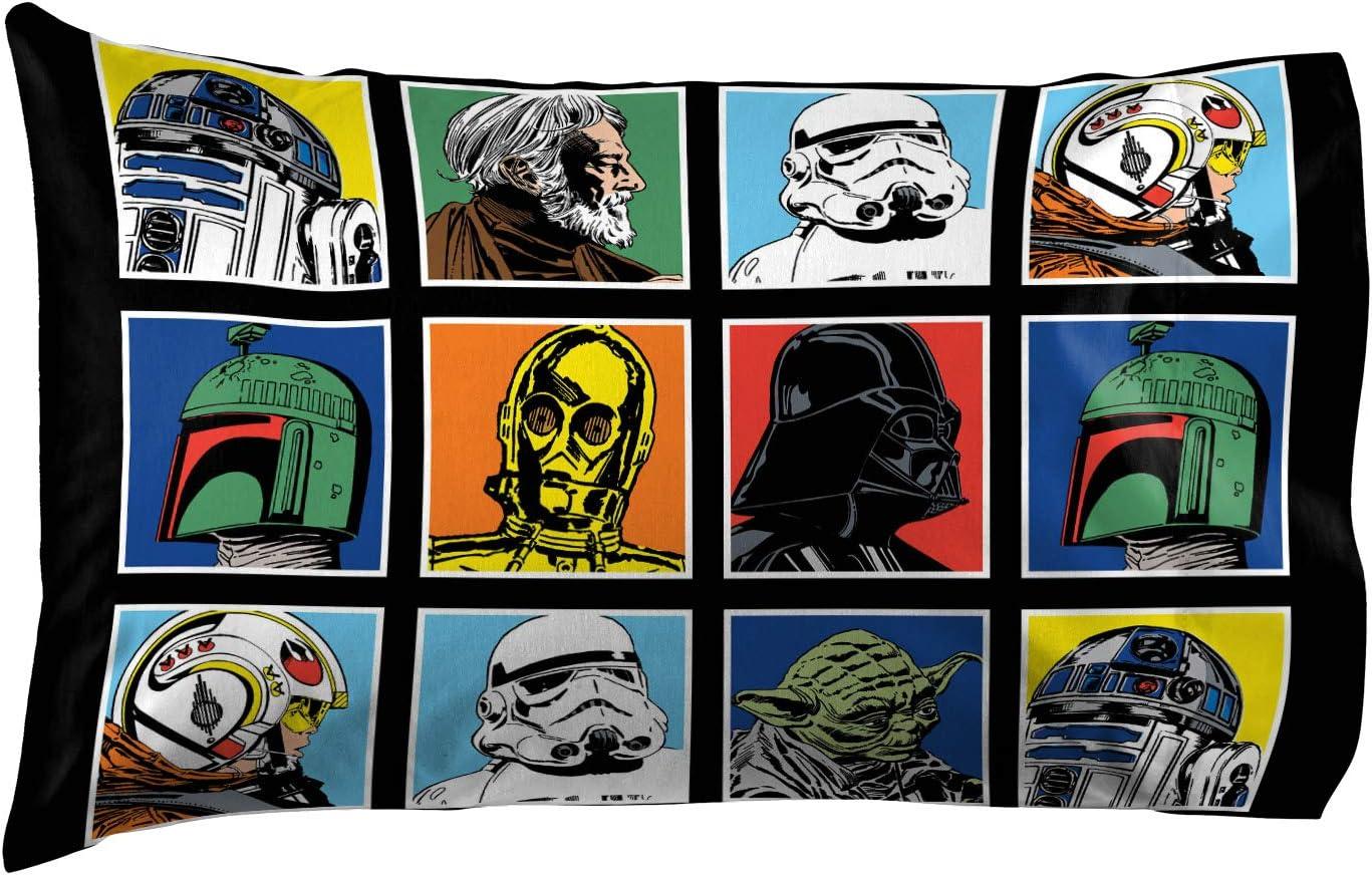 imageJay Franco Kids Sheet Set with Fitted Flat Sheets amp Pillow Cover UltraSoft Bedding with Pillowcase for Room Decor White Bluey 4 Piece FullStar Wars Classic