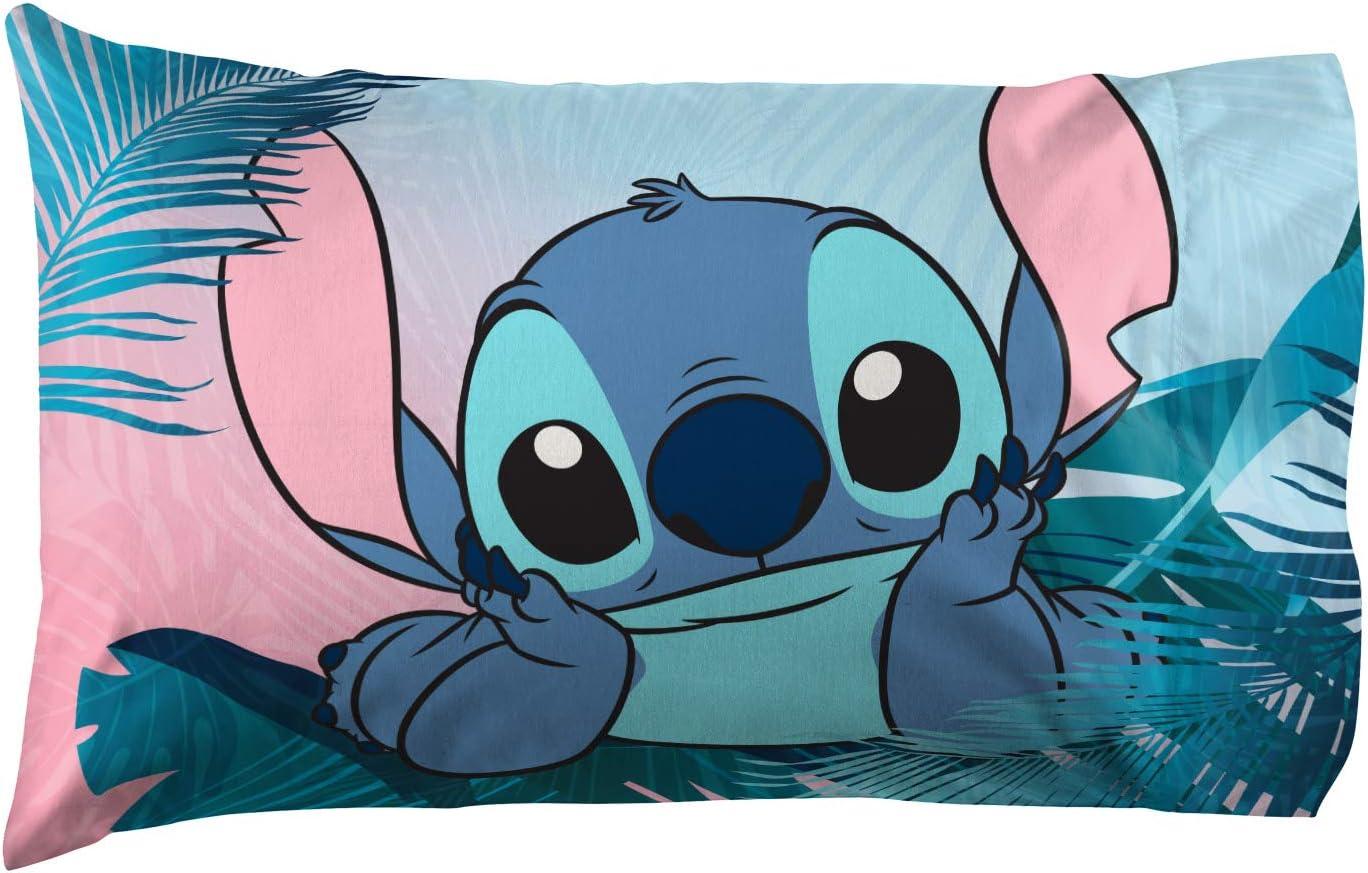 imageJay Franco Kids Sheet Set with Fitted Flat Sheets amp Pillow Cover UltraSoft Bedding with Pillowcase for Room Decor White Bluey 4 Piece FullTeal Lilo Stitch