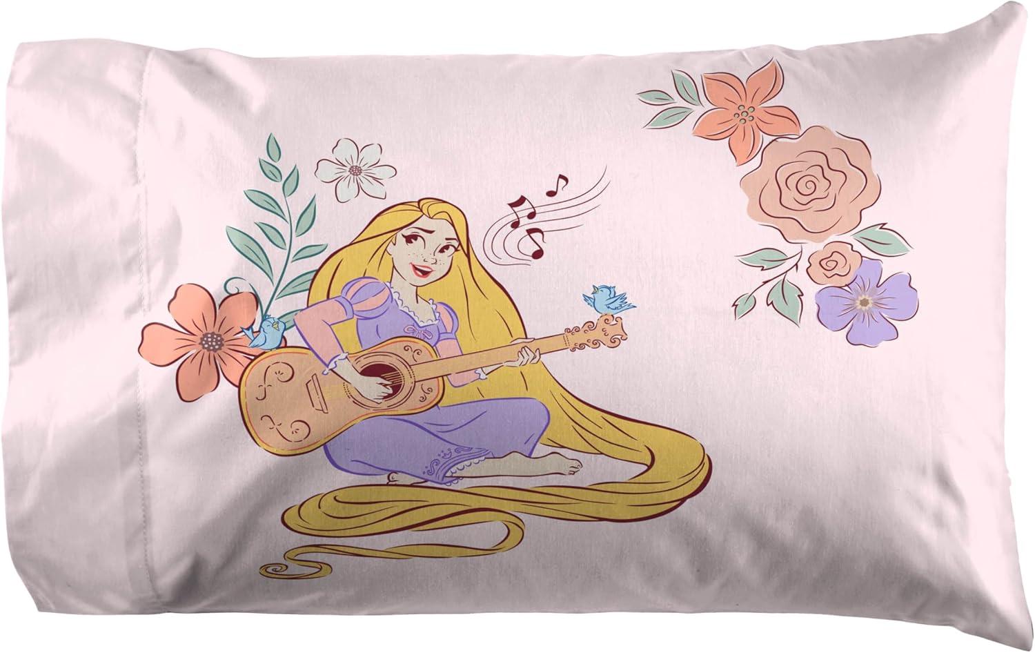 imageJay Franco Kids Sheet Set with Fitted Flat Sheets amp Pillow Cover UltraSoft Bedding with Pillowcase for Room Decor White Bluey 4 Piece FullWhite Disney Princess
