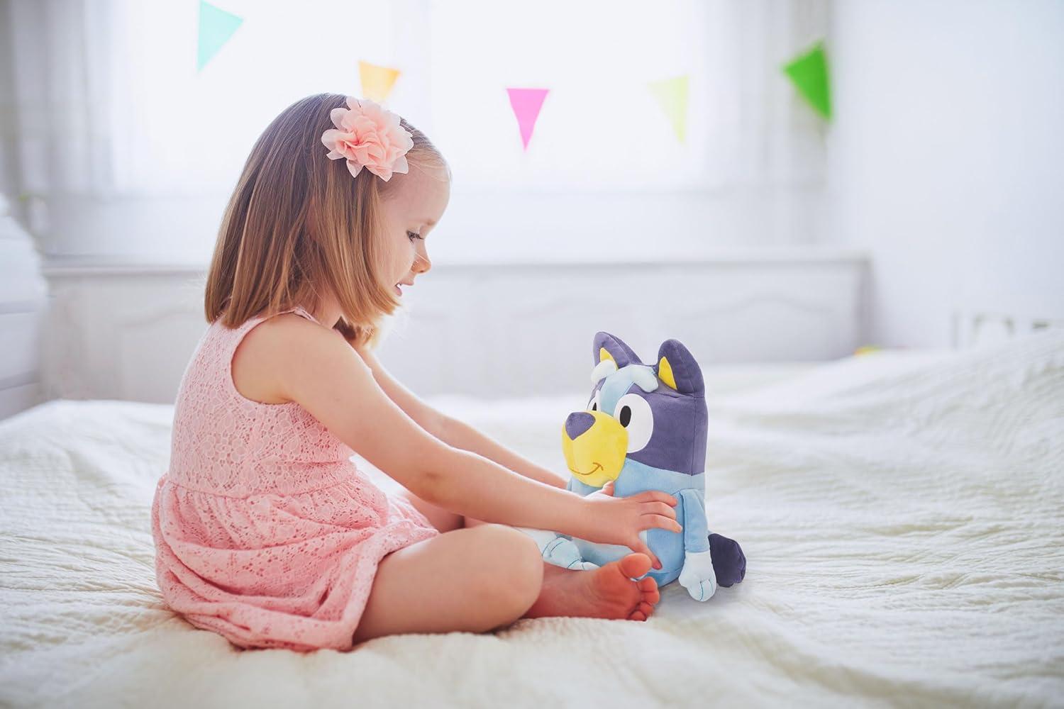 imageJay Franco Plusg Pillow Buddy Super Soft Polyester Microfiber Bluey 19 InchesBlue Bluey