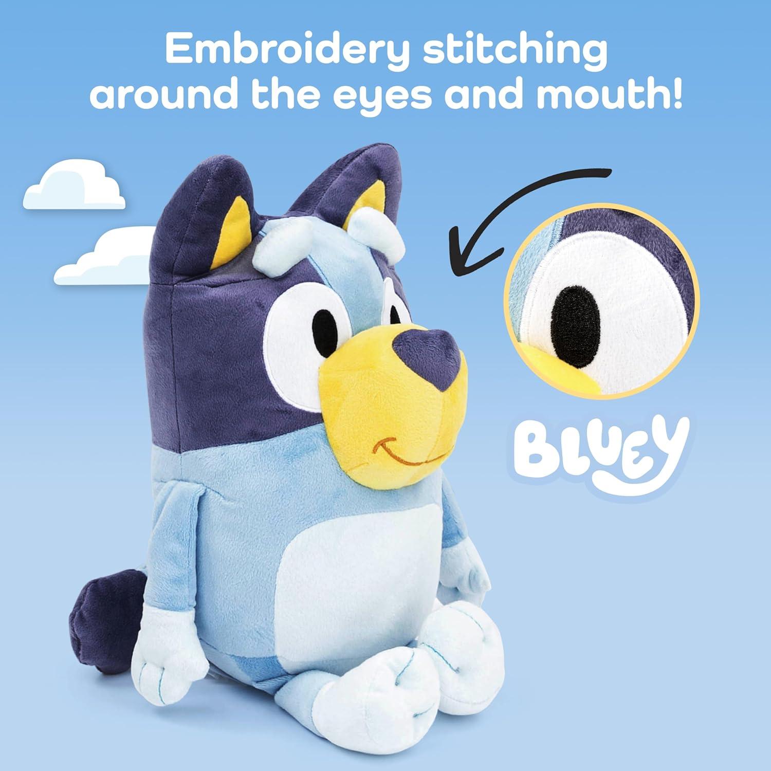 imageJay Franco Plusg Pillow Buddy Super Soft Polyester Microfiber Bluey 19 InchesBlue Bluey
