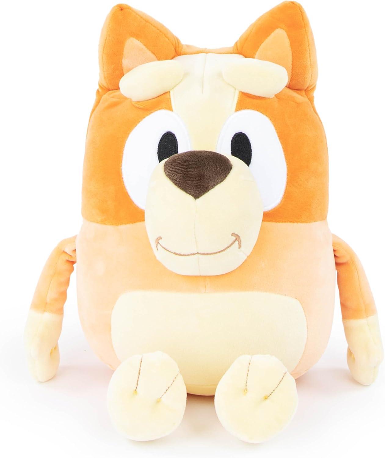 imageJay Franco Plusg Pillow Buddy Super Soft Polyester Microfiber Bluey 19 InchesOrange Bingo