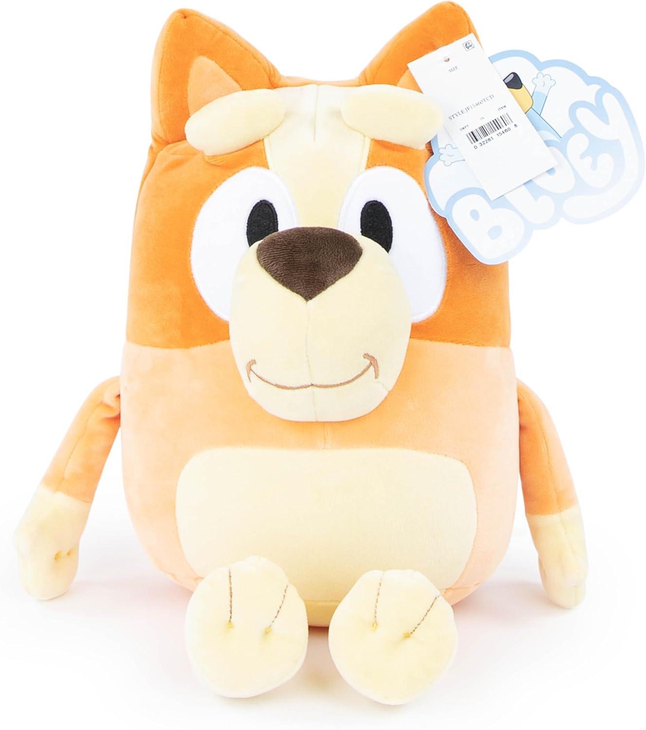 imageJay Franco Plusg Pillow Buddy Super Soft Polyester Microfiber Bluey 19 InchesOrange Bingo