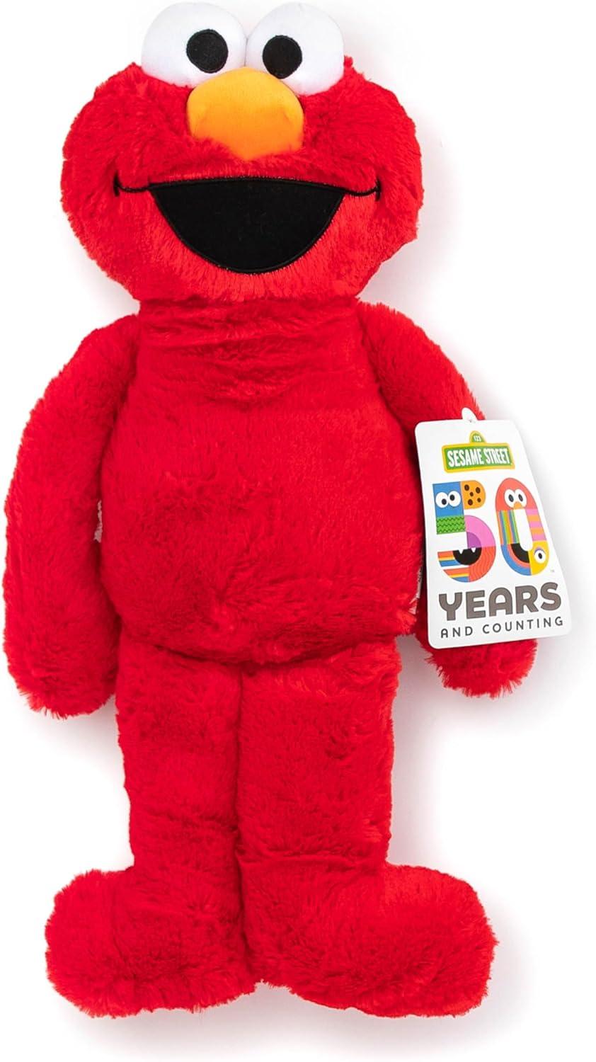 imageJay Franco Plusg Pillow Buddy Super Soft Polyester Microfiber Bluey 19 InchesRed Elmo