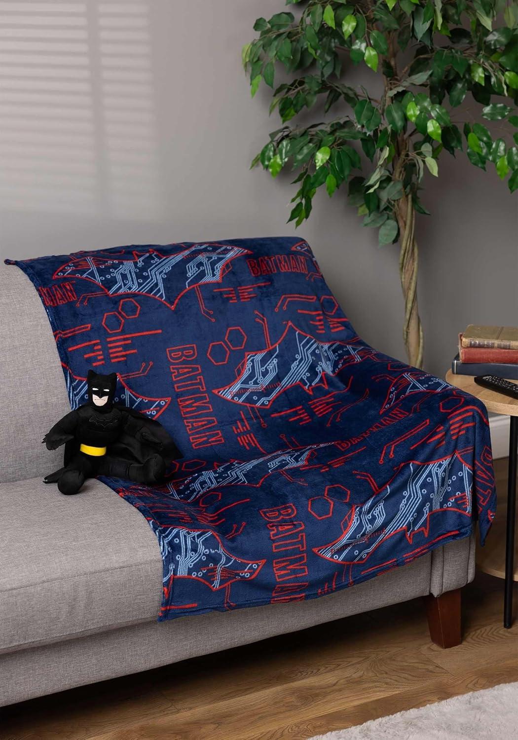 imageNorthwest Bluey Character Hugger Pillow amp Silk Touch Throw Blanket Set 40 x 50 HoorayBatman Cyber Symbols