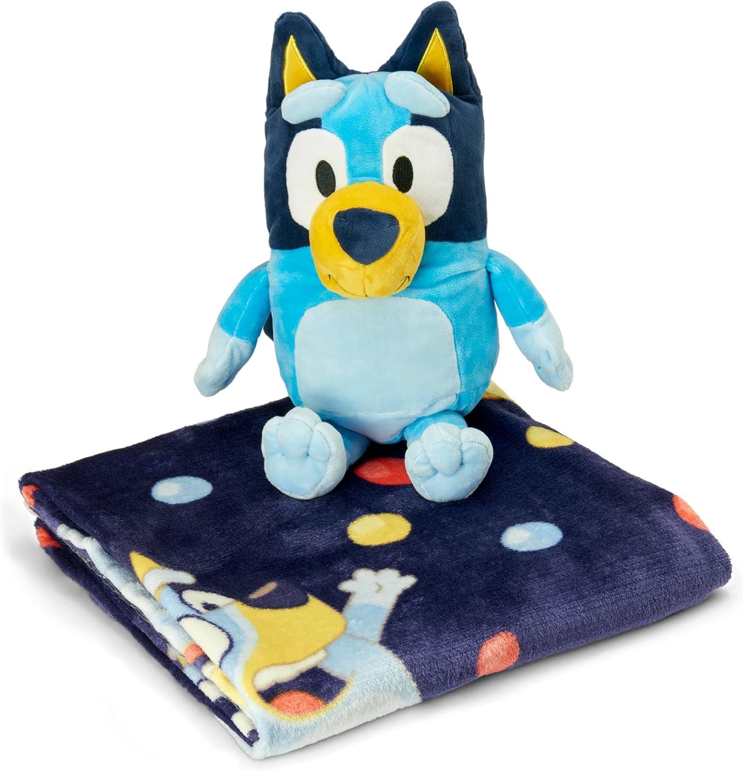 imageNorthwest Bluey Character Hugger Pillow amp Silk Touch Throw Blanket Set 40 x 50 HoorayBluey Hooray