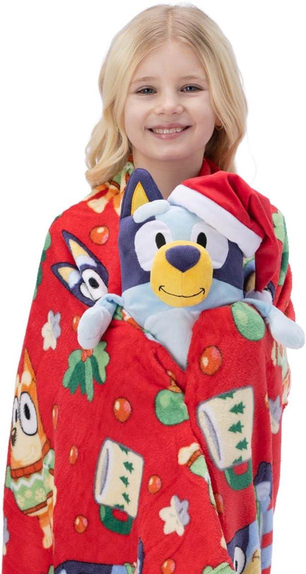 imageNorthwest Bluey Character Hugger Pillow amp Silk Touch Throw Blanket Set 40 x 50 HoorayBluey Festive Sweaters
