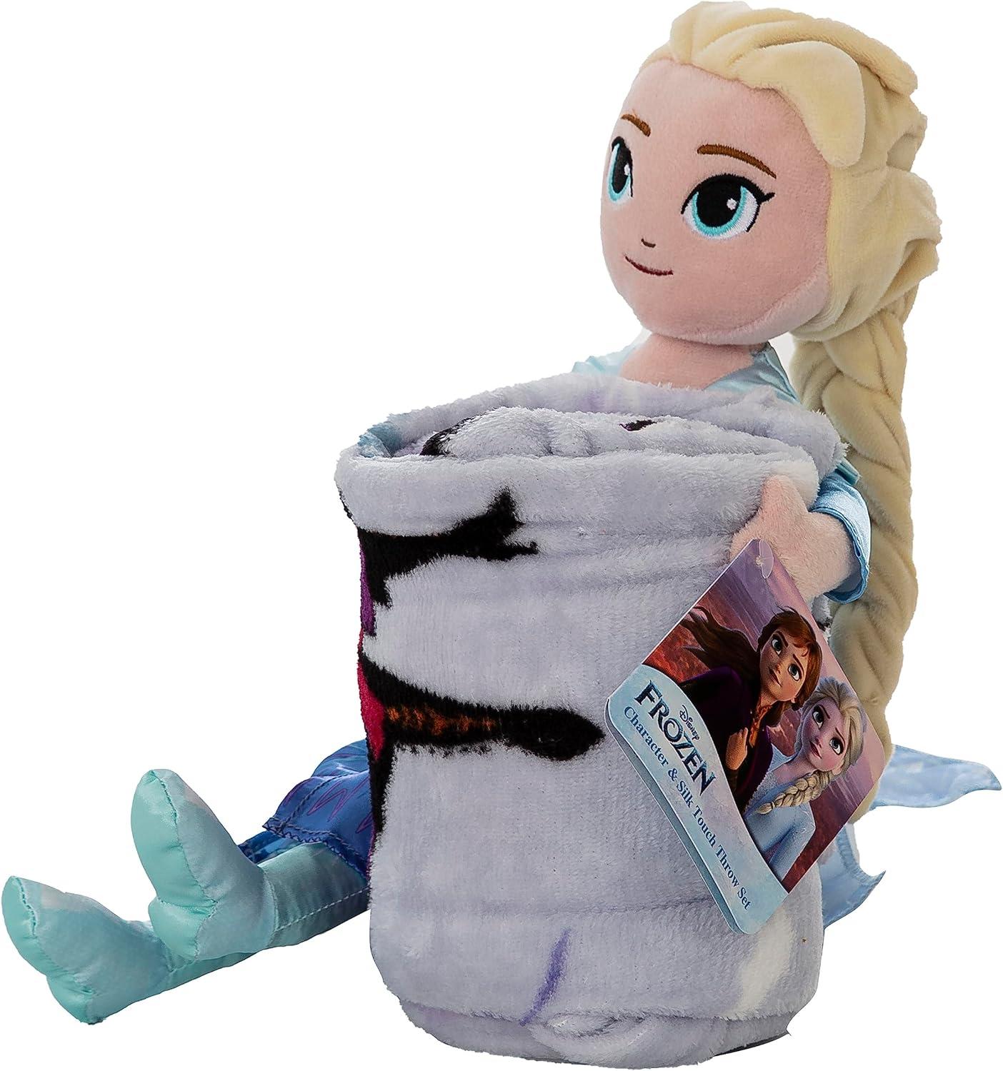 imageNorthwest Bluey Character Hugger Pillow amp Silk Touch Throw Blanket Set 40 x 50 HoorayFrozen 2 Friends in Leaves