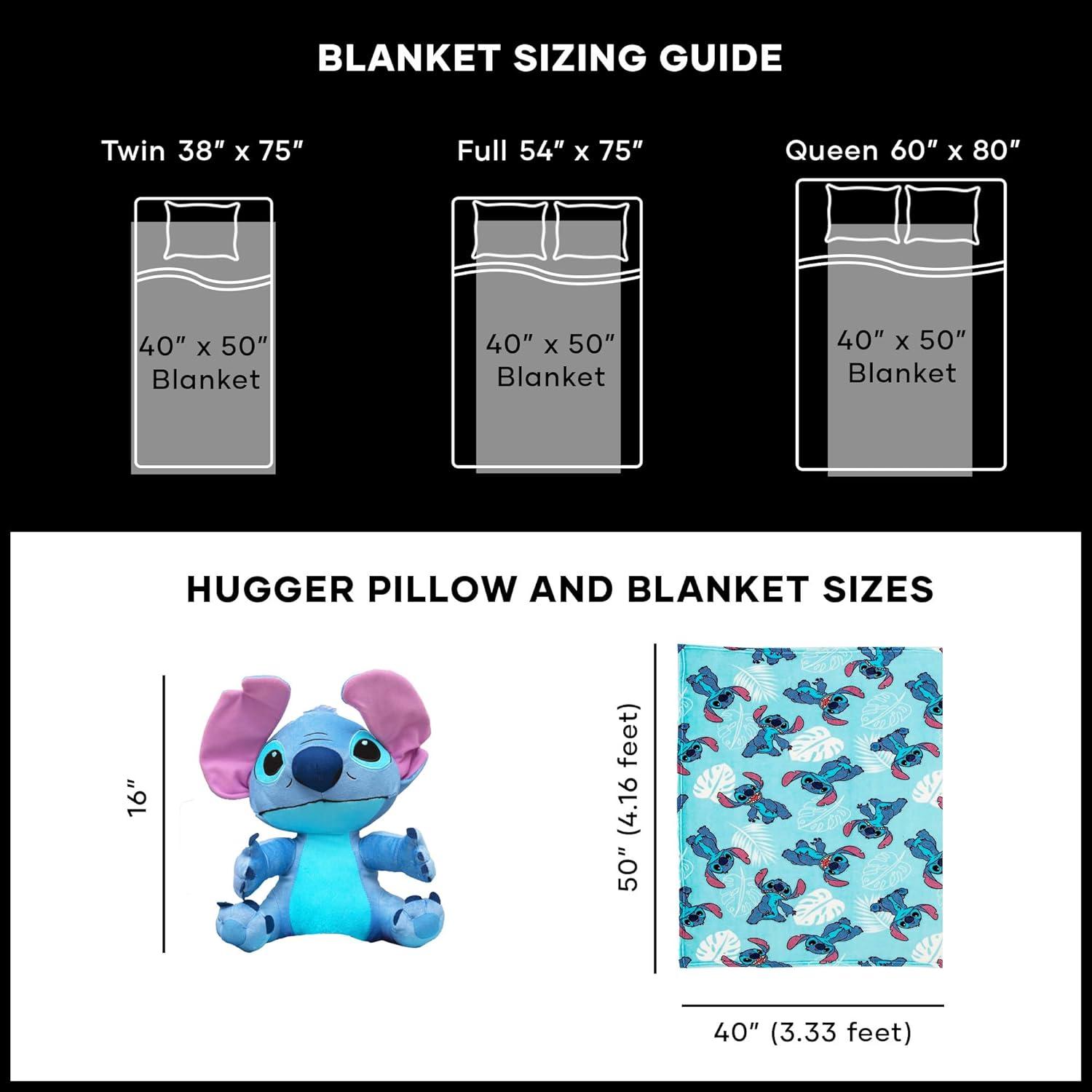 imageNorthwest Bluey Character Hugger Pillow amp Silk Touch Throw Blanket Set 40 x 50 HoorayLilo Stitch Classic Palms