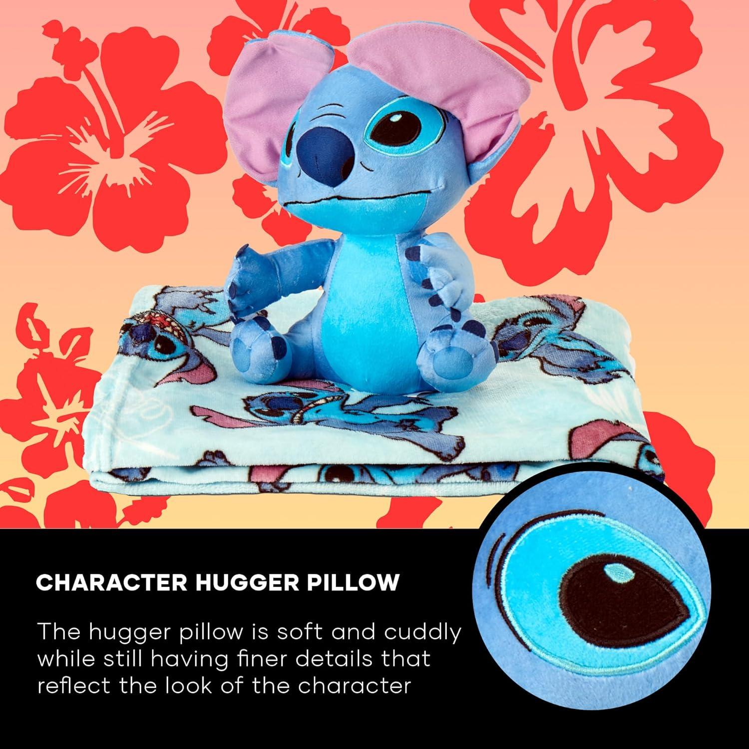 imageNorthwest Bluey Character Hugger Pillow amp Silk Touch Throw Blanket Set 40 x 50 HoorayLilo Stitch Classic Palms