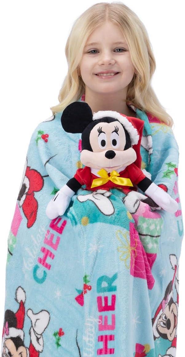 imageNorthwest Bluey Character Hugger Pillow amp Silk Touch Throw Blanket Set 40 x 50 HoorayMickey Mouse Holiday Joy