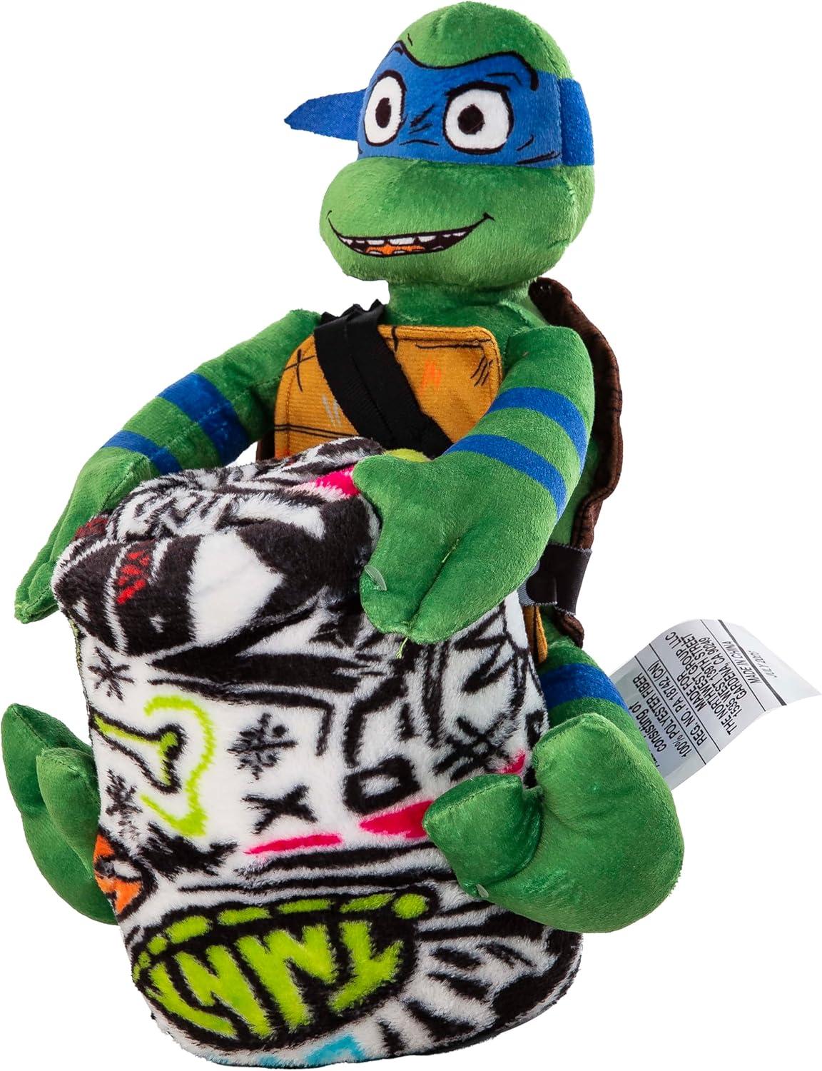 imageNorthwest Bluey Character Hugger Pillow amp Silk Touch Throw Blanket Set 40 x 50 HoorayNinja Turtles Sketched Out