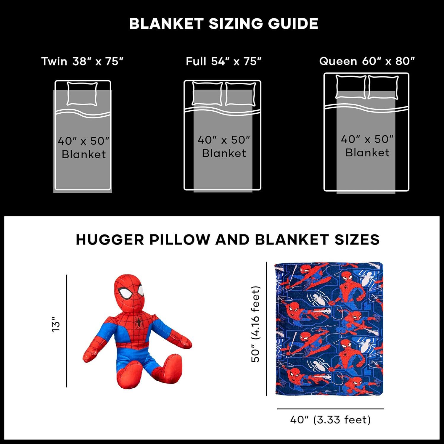 imageNorthwest Bluey Character Hugger Pillow amp Silk Touch Throw Blanket Set 40 x 50 HooraySpiderman Fearless Spidey