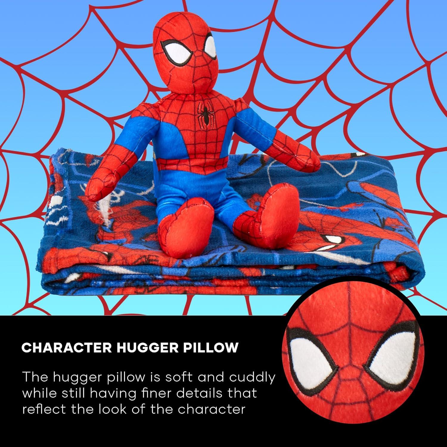 imageNorthwest Bluey Character Hugger Pillow amp Silk Touch Throw Blanket Set 40 x 50 HooraySpiderman Fearless Spidey