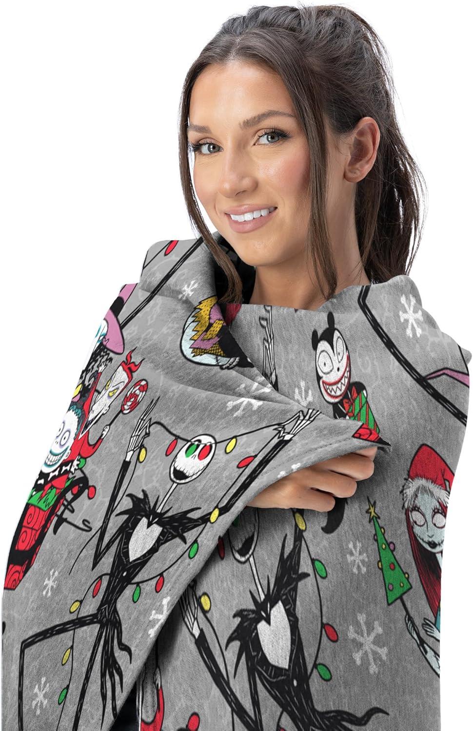 imageNorthwest Bluey Character Hugger Pillow amp Silk Touch Throw Blanket Set 40 x 50 HoorayThe Nightmare Before Christmas Freaky Festivities