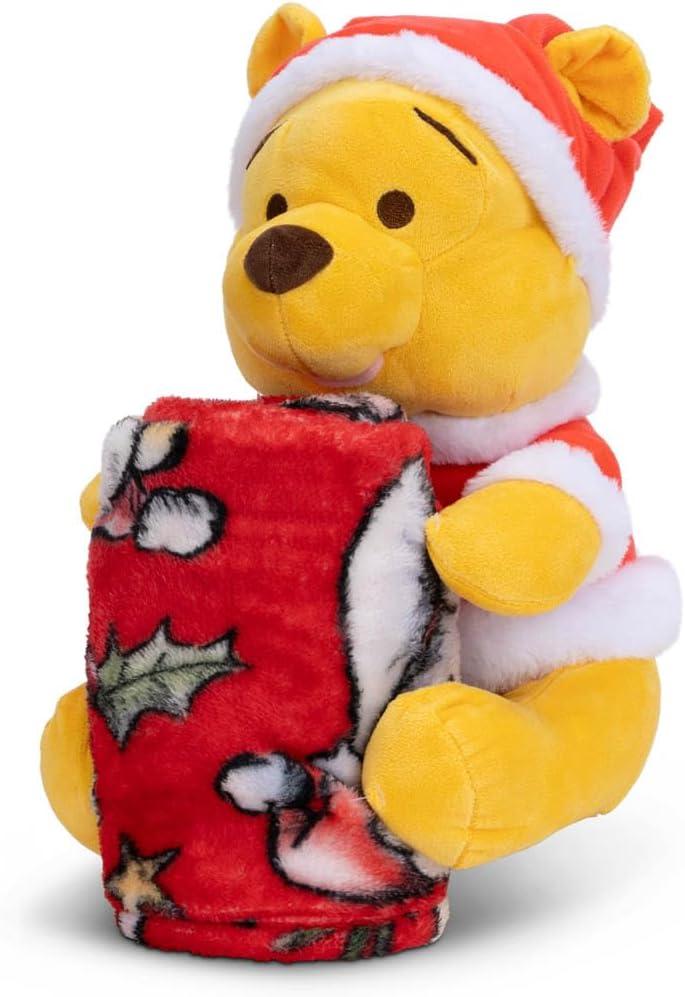 imageNorthwest Bluey Character Hugger Pillow amp Silk Touch Throw Blanket Set 40 x 50 HoorayWinnie the Pooh Festive Friends