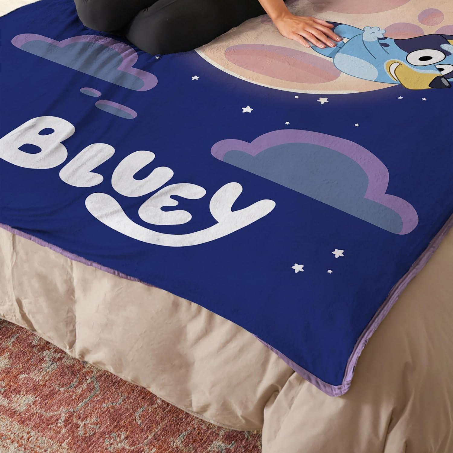 imageNorthwest Bluey Micro Raschel Throw Blanket 46 x 60 Family PhotoOver the Moon