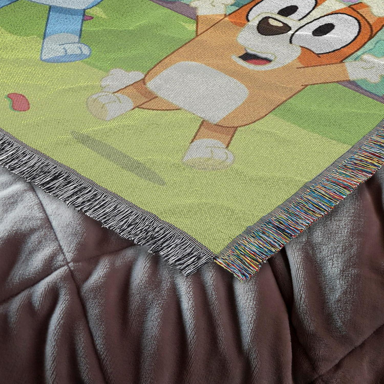 imageNorthwest Bluey Woven Tapestry Throw Blanket Celebrate Fun 48 x 60 inches