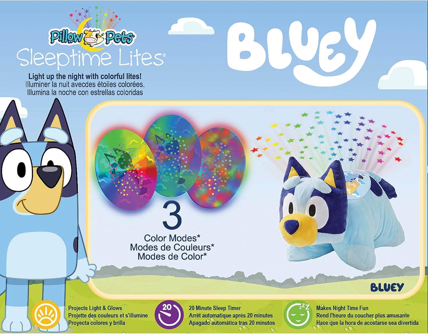 imagePillow Pets 16 inch Bluey Sleep Time Light Stuffed Animal Plush Toy Gifts for Kids