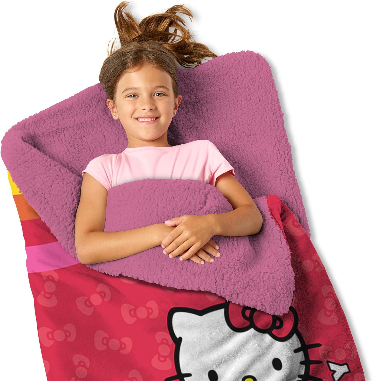 imageSilk Touch Sherpa Slumber Bag for Boys and Girls Sleeping Bag with Zipper 27 x 56 inchesPink Pride