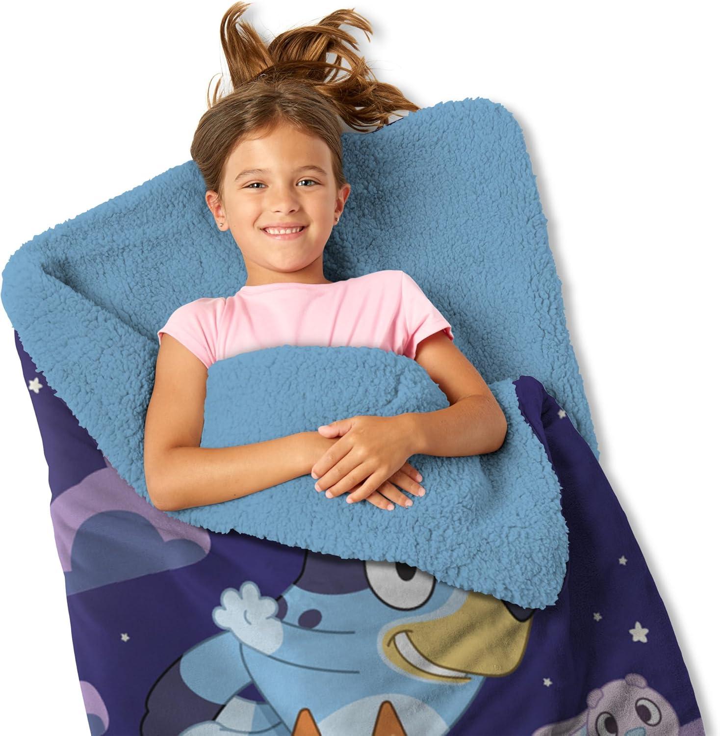 imageSilk Touch Sherpa Slumber Bag for Boys and Girls Sleeping Bag with Zipper 27 x 56 inchesSlumber Pups