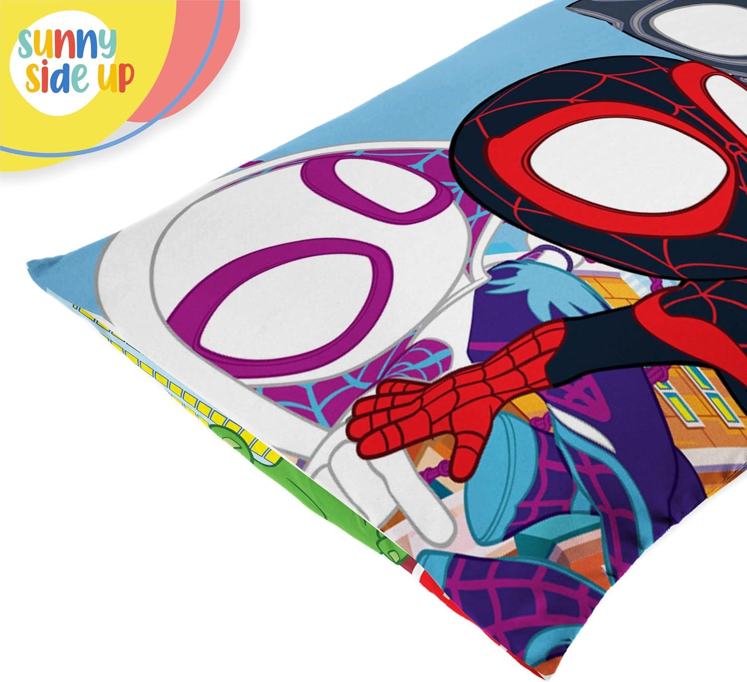 imageSunny Side Up Bluey amp Bingo Pack of 2 Reversible Pillowcases Double Sided Pillow Covers Kids Super Soft BeddingMulti Spidey Friends