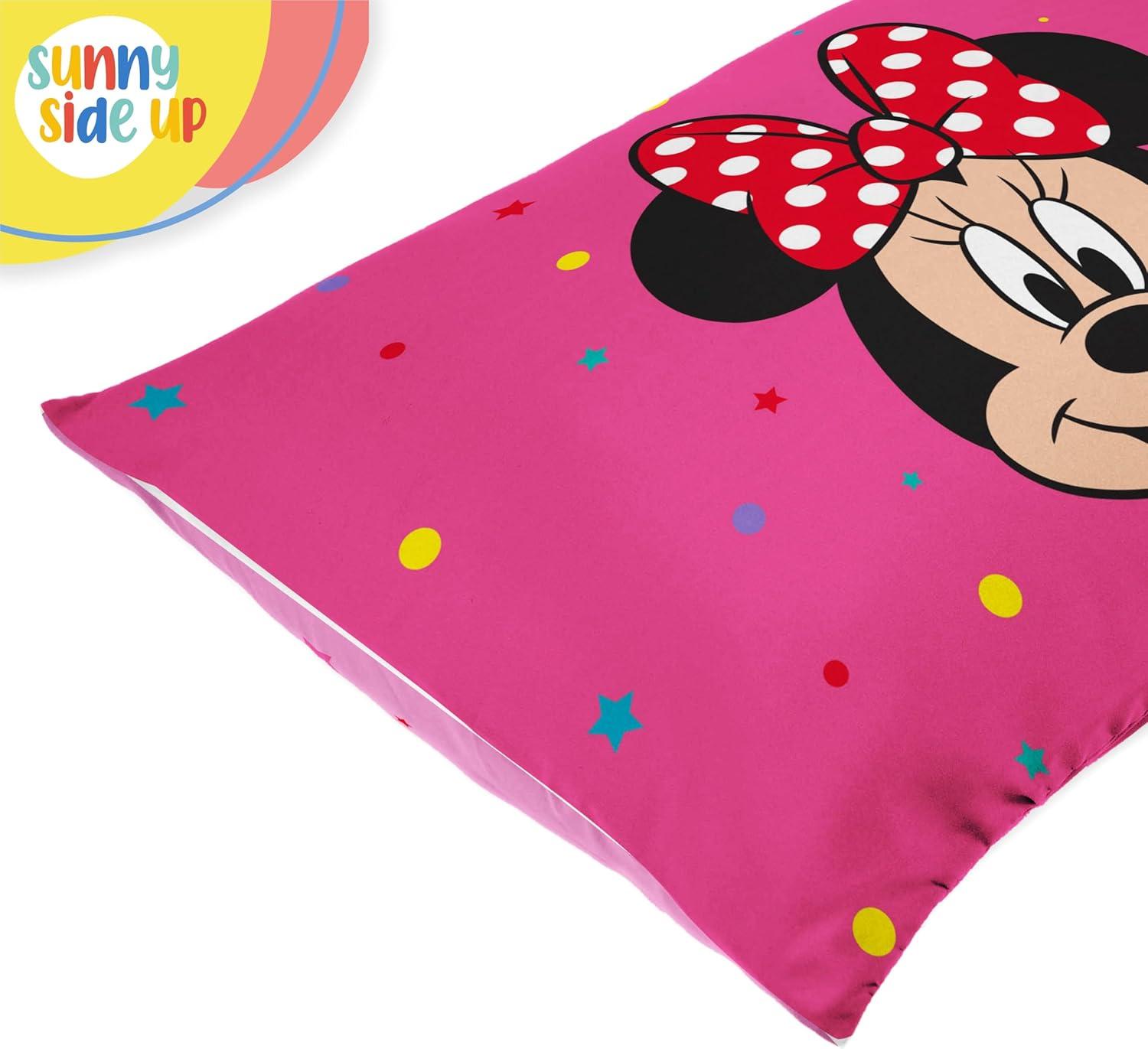 imageSunny Side Up Bluey amp Bingo Pack of 2 Reversible Pillowcases Double Sided Pillow Covers Kids Super Soft BeddingPink Minnie Mouse