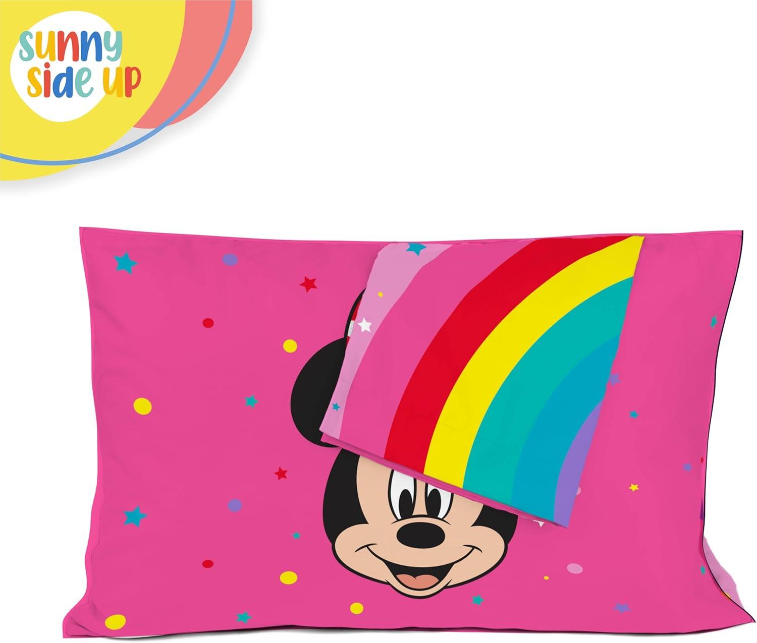 imageSunny Side Up Bluey amp Bingo Pack of 2 Reversible Pillowcases Double Sided Pillow Covers Kids Super Soft BeddingPink Minnie Mouse
