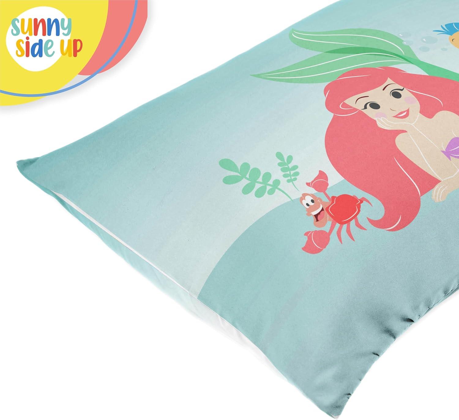 imageSunny Side Up Bluey amp Bingo Pack of 2 Reversible Pillowcases Double Sided Pillow Covers Kids Super Soft BeddingTeal Little Mermaid